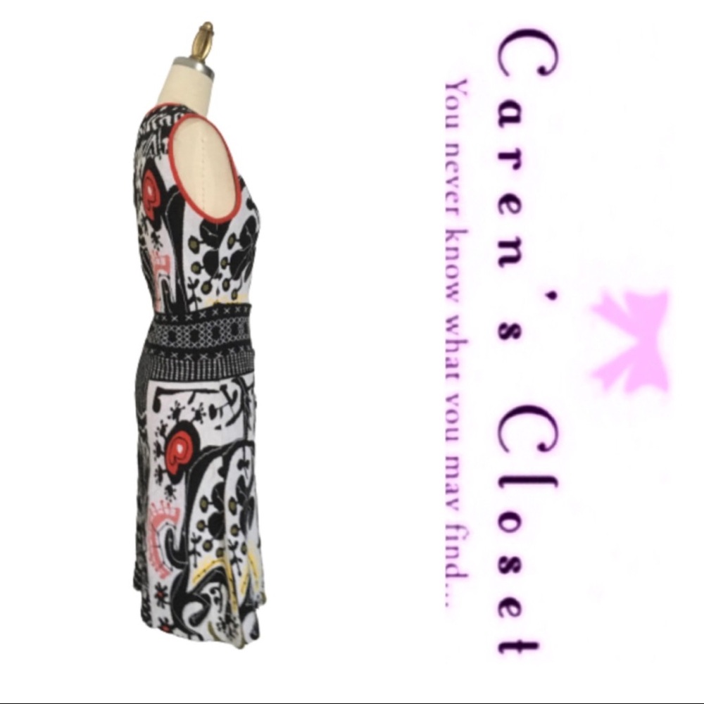 Disigual By C Lacroix Stretch Knit Graphic Dress - Picture 4 of 8